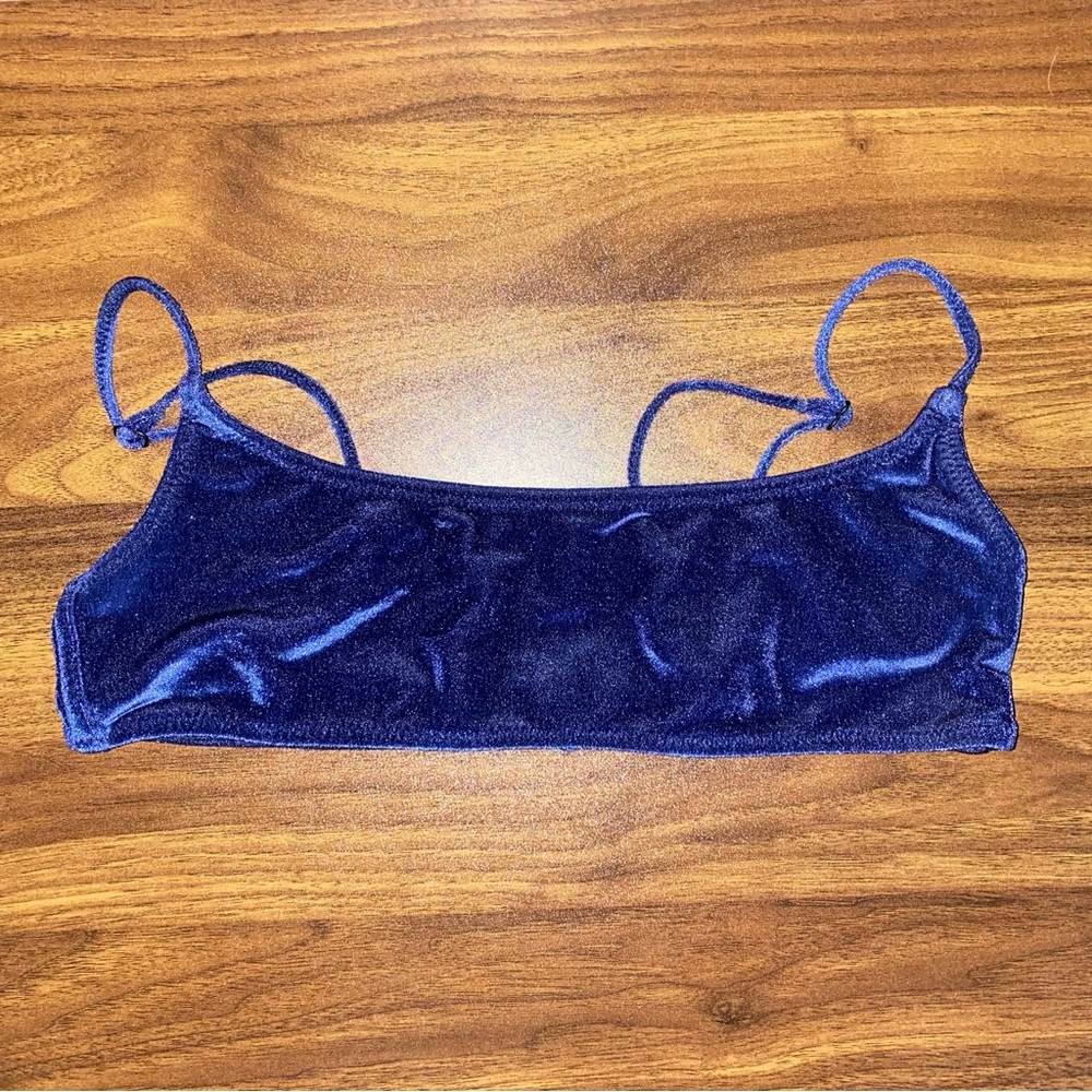 Triangl Swimwear Blue Velvet Bikini